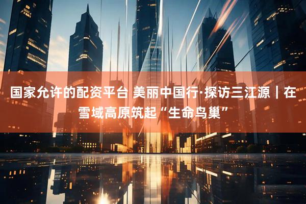 国家允许的配资平台 美丽中国行·探访三江源｜在雪域高原筑起“生命鸟巢”